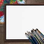 Sylvie Blank Framed Canvas 18x40