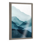 Blake Blue Mountain Range Framed Printed Glass by Amy Lighthall