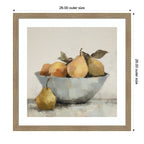 Framed Art Still Life Fruit In A Bowl Vintage Style by The Creative Bunch Studio