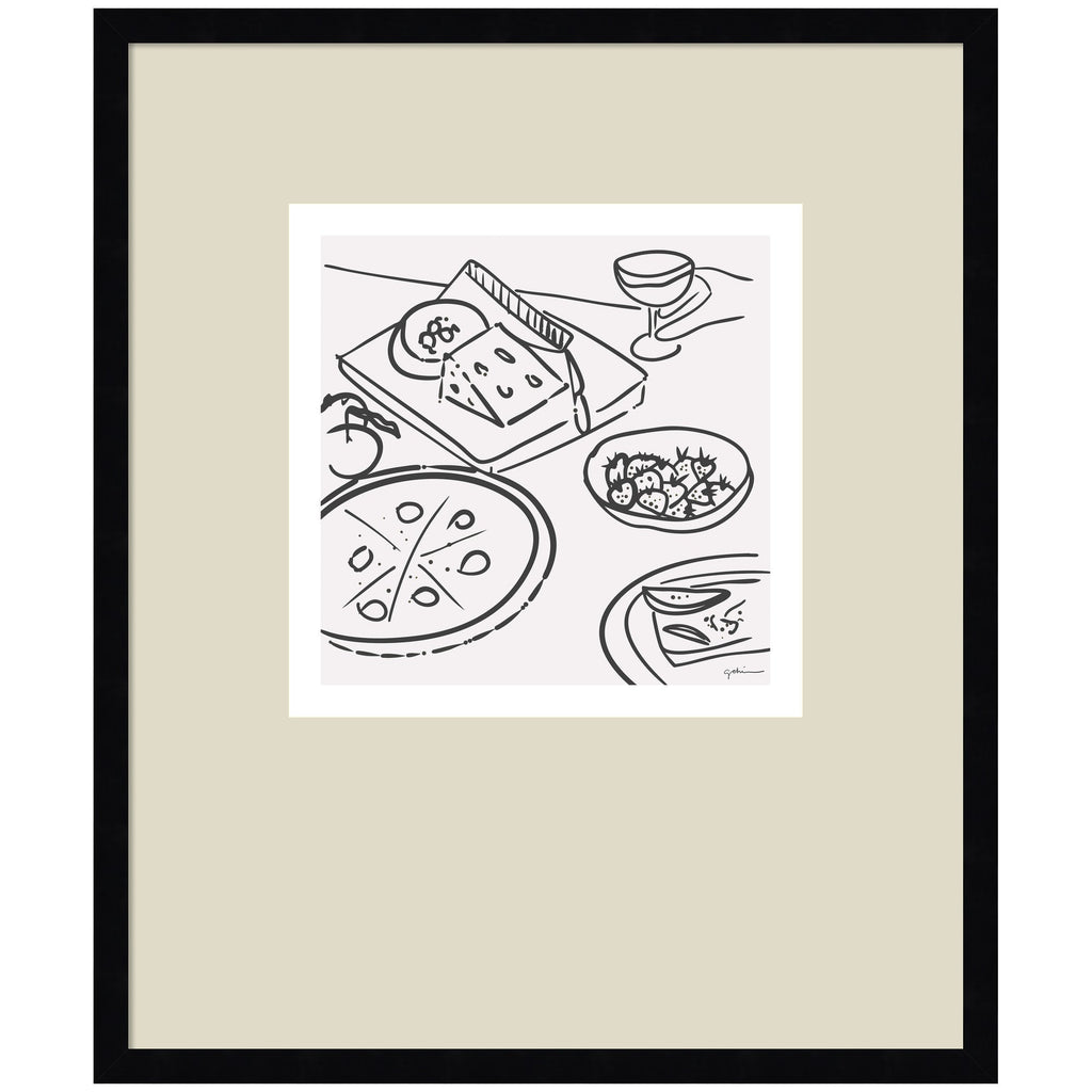 Dinner Club by Gabrielly Guedes Framed Wall Art Print