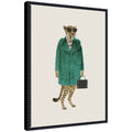 Sylvie Cool Stylish Trendy Leopard Framed Canvas by July Art Prints