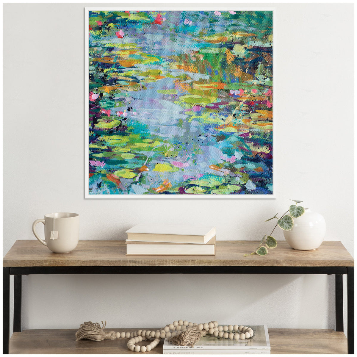 Sylvie Waterlilies at Giverny Framed Canvas by Rachel Christopoulos