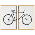 Sylvie Bicycle Framed Canvas by Simon Te of Tai Prints