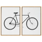 Sylvie Bicycle Framed Canvas by Simon Te of Tai Prints