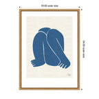 Sylvie Head Down II Royal Framed Canvas by Rocket Jack