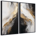 Luxe Drift 2 Piece Framed Canvas Wall Art Set by The Creative Bunch Studio