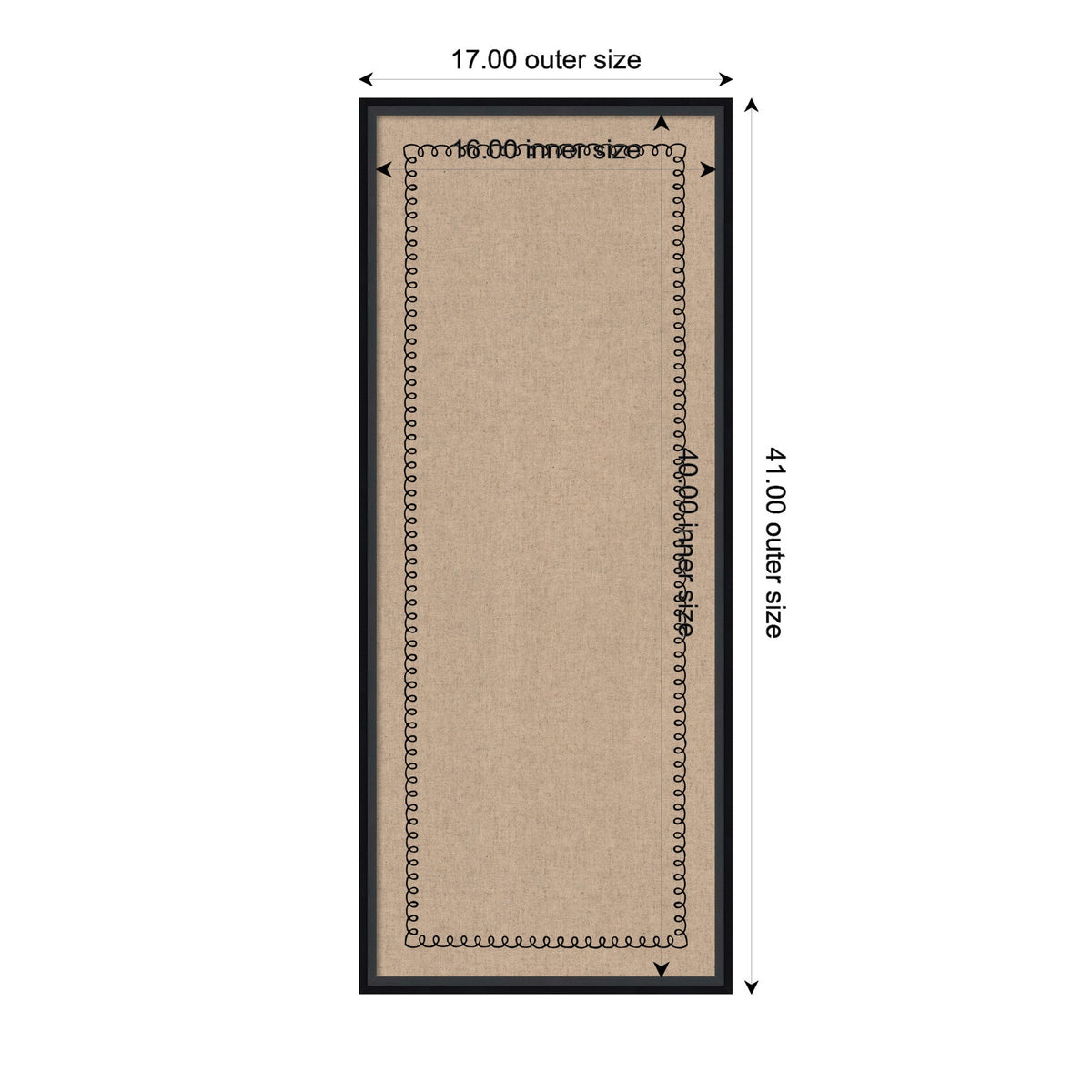 Pinboard Black Scallop Print