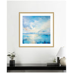 Framed Art Serene Coastal Waters Tranquil Landscape by The Creative Bunch Studio