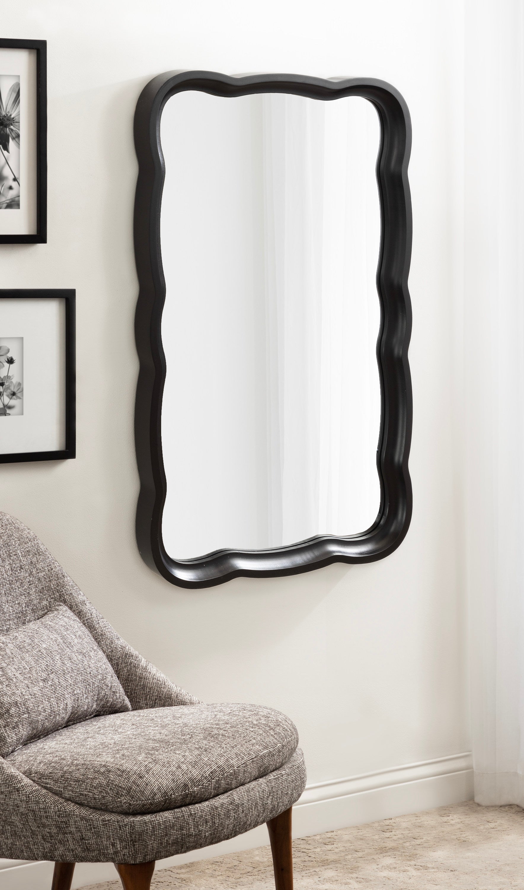 Hatherleigh Scallop Wood Wall Mirror