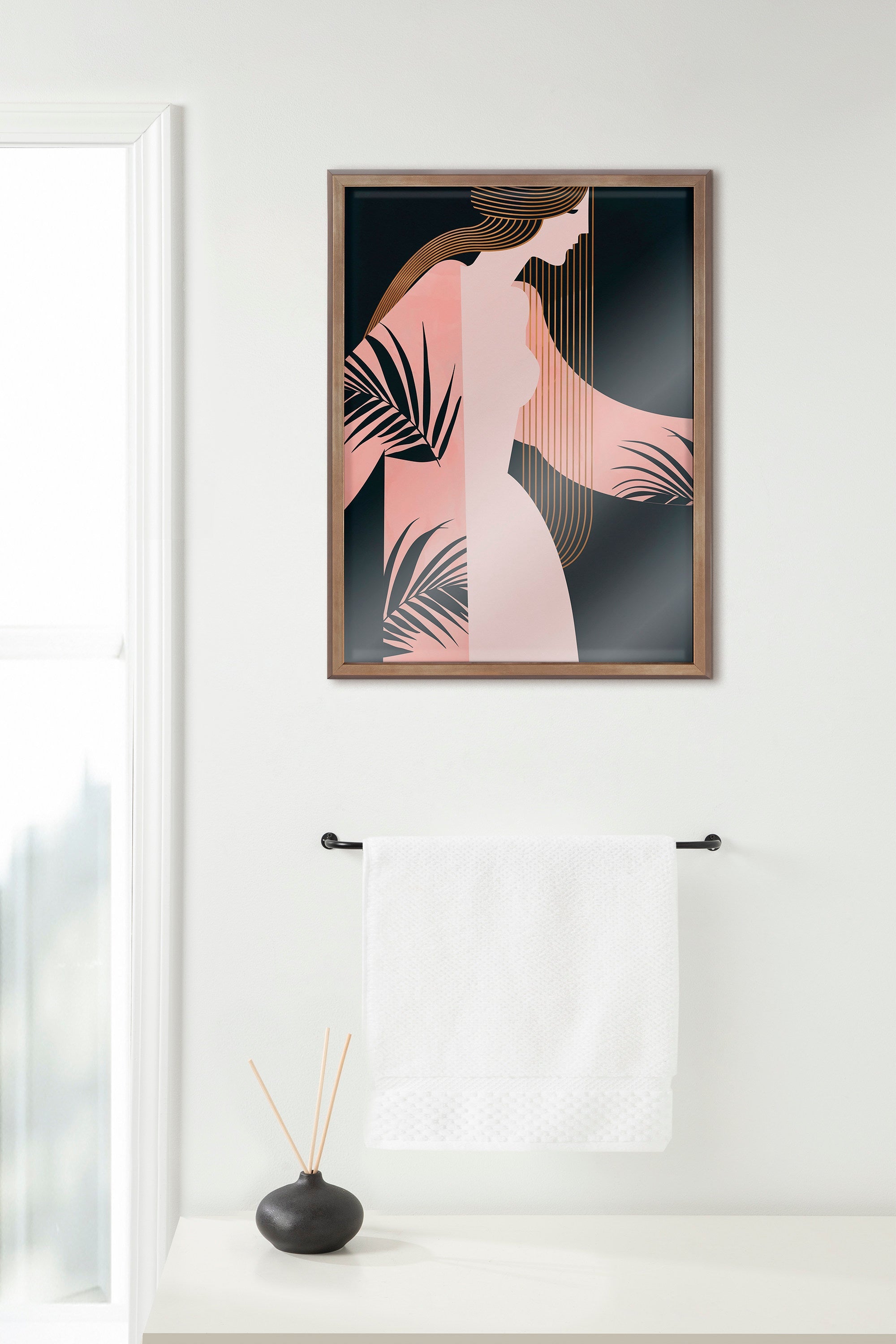 Blake Scent of Jasmine Framed Printed Glass by Alexander Ginzburg