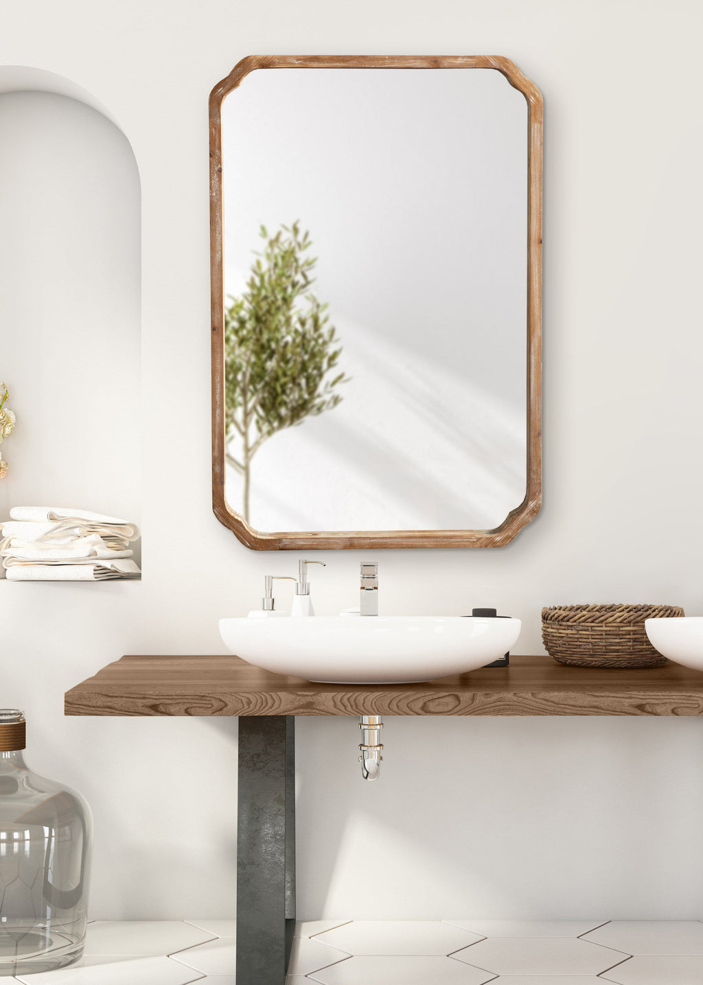 Marston Wood Framed Wall Mirror