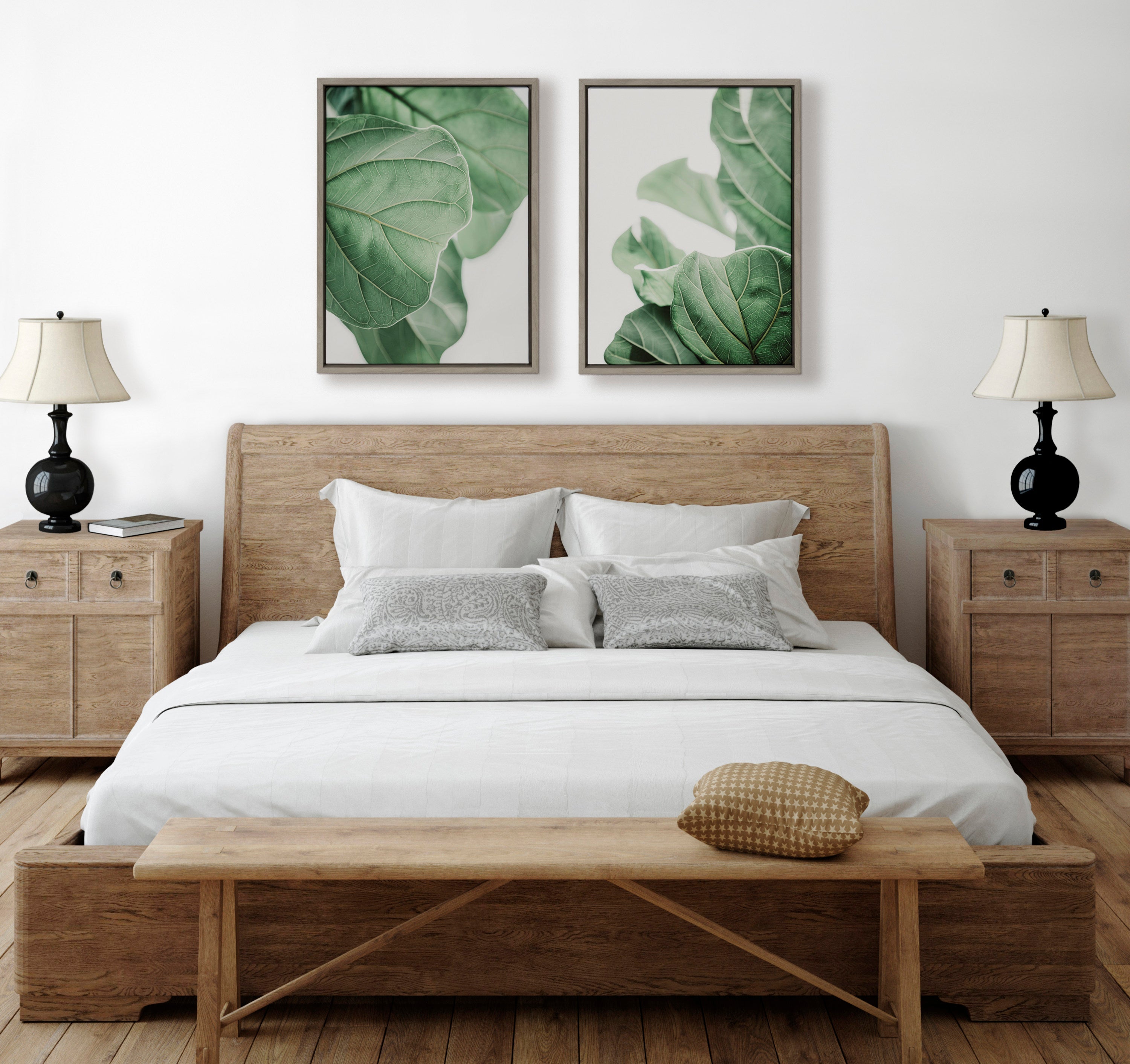 Sylvie Plant Study 6 and Plant Study 7 Framed Canvas Set by Alicia Abla