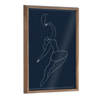 Blake Sometimes When you Fall You Fly Blue Framed Printed Glass by Maggie Stephenson