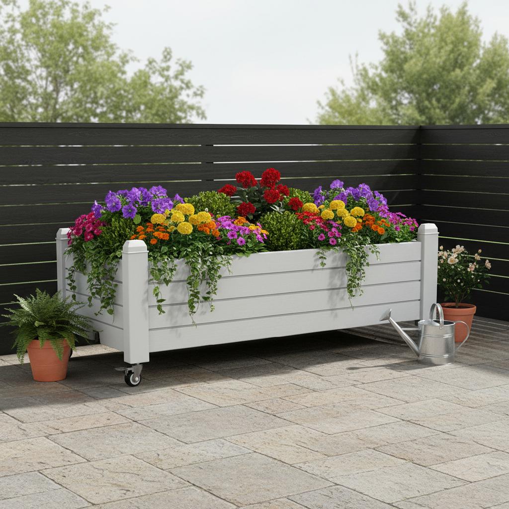 18 X 43 Resin Rectangular Planter Box