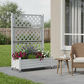 64 X 43 Gray Resin Rectangular Planter Box