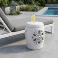 16 White Heavy Duty Plastic Outdoor Accent Chair