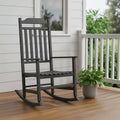 33 Black Heavy Duty Plastic Outdoor Rocking Chair