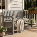 48 Light Brown Resin Garden Bench