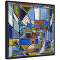 Sylvie Retro Current Framed Canvas by Leah Nadeau