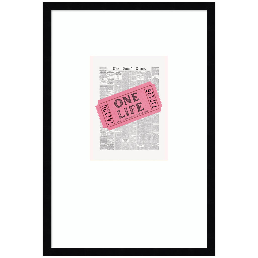Ticket One Life by Honey Island Studio Framed Wall Art Print