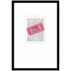 Ticket One Life by Honey Island Studio Framed Wall Art Print