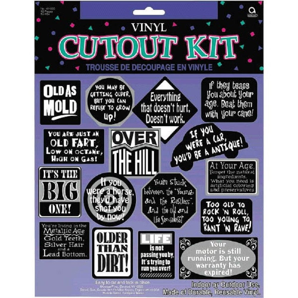 Senior Moments Vinyl Cutouts, 17 Ct., 4 x 6 3/10