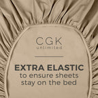 Queen Size Fitted Bed Sheet - Hotel Luxury Single Fitted Sheet Only - Fits Mattress Up To 16 - Extra Soft, Wrinkle Free, Breathable, And Cooling - Bottom Fitted Sheet - Cream Single Fitted Sheet Only