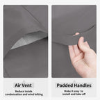 Easy-Going Waterproof Patio Chair Cover Uv Resistant Outdoor Chair Cover Weatherproof Lawn Patio Furniture Cover With Tape Sealed Seam (2 Pack-33.5Wx31.5Dx36H Inch, Grey)