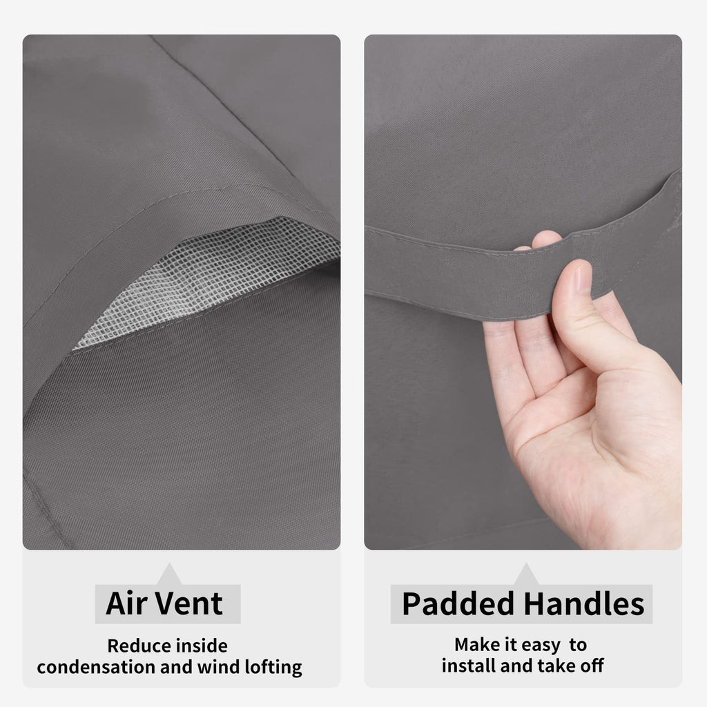 Easy-Going Waterproof Patio Sofa Cover Uv Resistant 3 Seater Outdoor Sofa Cover Weatherproof Lawn Patio Furniture Cover With Tape Sealed Seam (76Wx32.5Dx33H Inch, Gray)