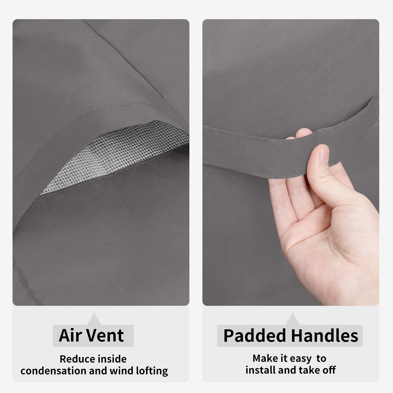 Easy-Going Waterproof Patio Sofa Cover Uv Resistant 3 Seater Outdoor Sofa Cover Weatherproof Lawn Patio Furniture Cover With Tape Sealed Seam (76Wx32.5Dx33H Inch, Gray)