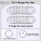 Chyhomenyc Bedroom Curtain Liners With 13 Rings, Privacy Energy Saving Blackout Liners For 84 Inch Curtains, Each 36'' Wx80 L, 2