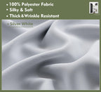 Pi Blackout Long Curtains 108 Inches Length,Energy Efficient Room Darkening Door Curtains Window Treatment With Grommet For Living Room/Bedroom/French Door/Patio 1 Panel (White.W52Xl108)