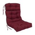 Blazing Needles Indoor/Outdoor Tufted Seat/Back Chair Cushion, 22 x 45, Merlot