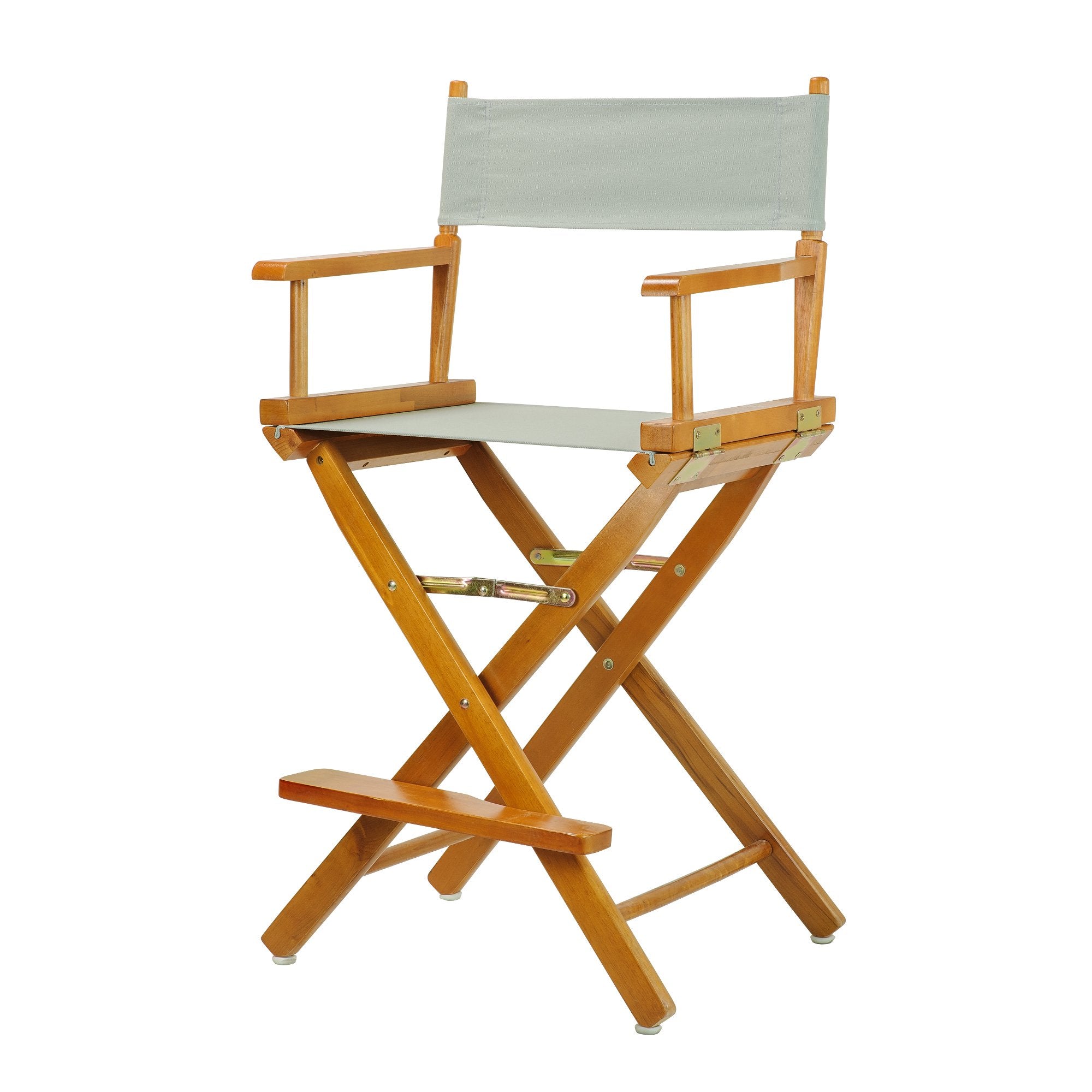 Casual Home 24 Directors Chair Honey Oak Frame-with Grey Canvas, Counter Height