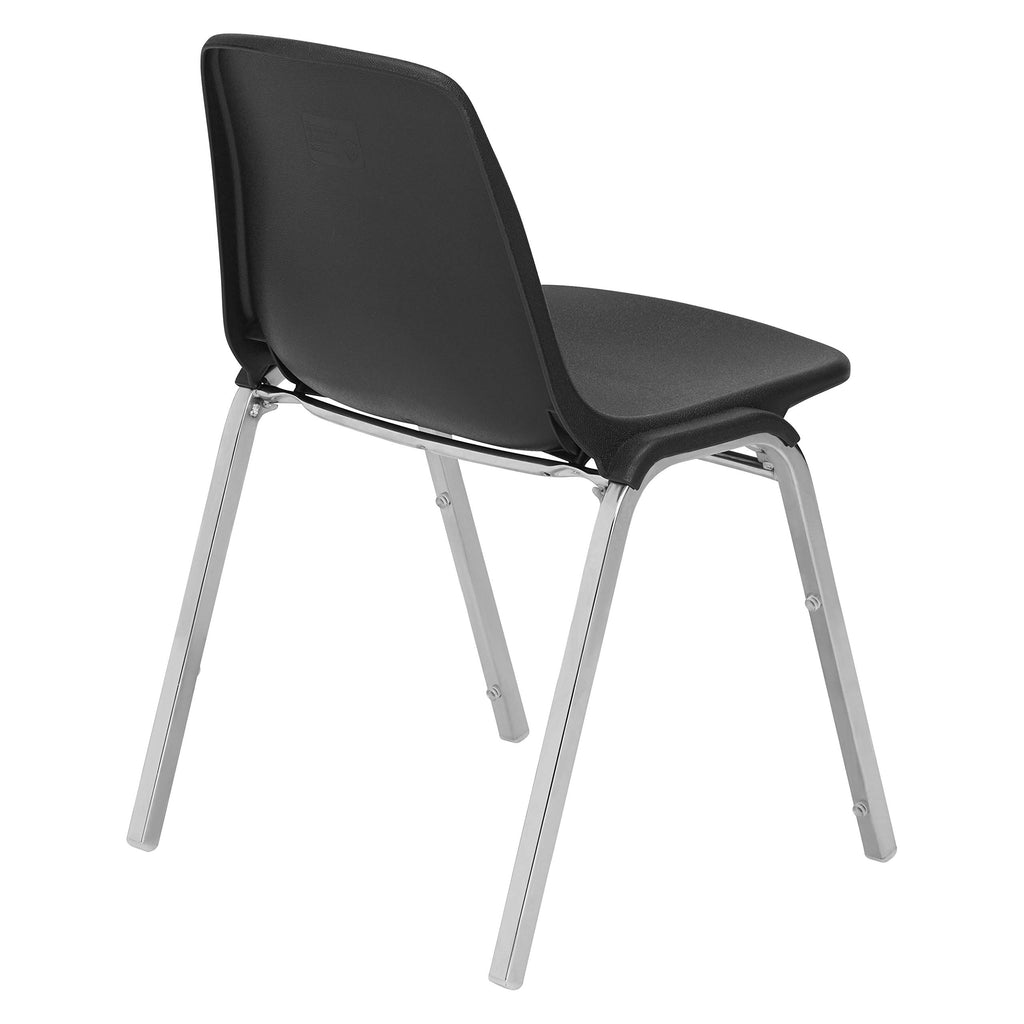 National Public Seating 8125 Polyshell Stack Chair Navy Blue