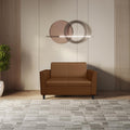 Godrej Interio Sofa Emperor 2 Seater Synthetic Leather Sofa For Living Room, 1Year Warranty, Solid Wood, Toffee