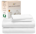 California Design Den Soft 100% Cotton Sheets King Size Bed Sheets Set With Deep Pockets, 4 Piece King Bedding Set For White She
