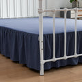 Xuan Dian Bed Skirt Queen Size Ruffled Bed Skirt With Split Corners, 18 Inch Drop Dust Ruffle Bed Skirt With Platform, Blue (Que
