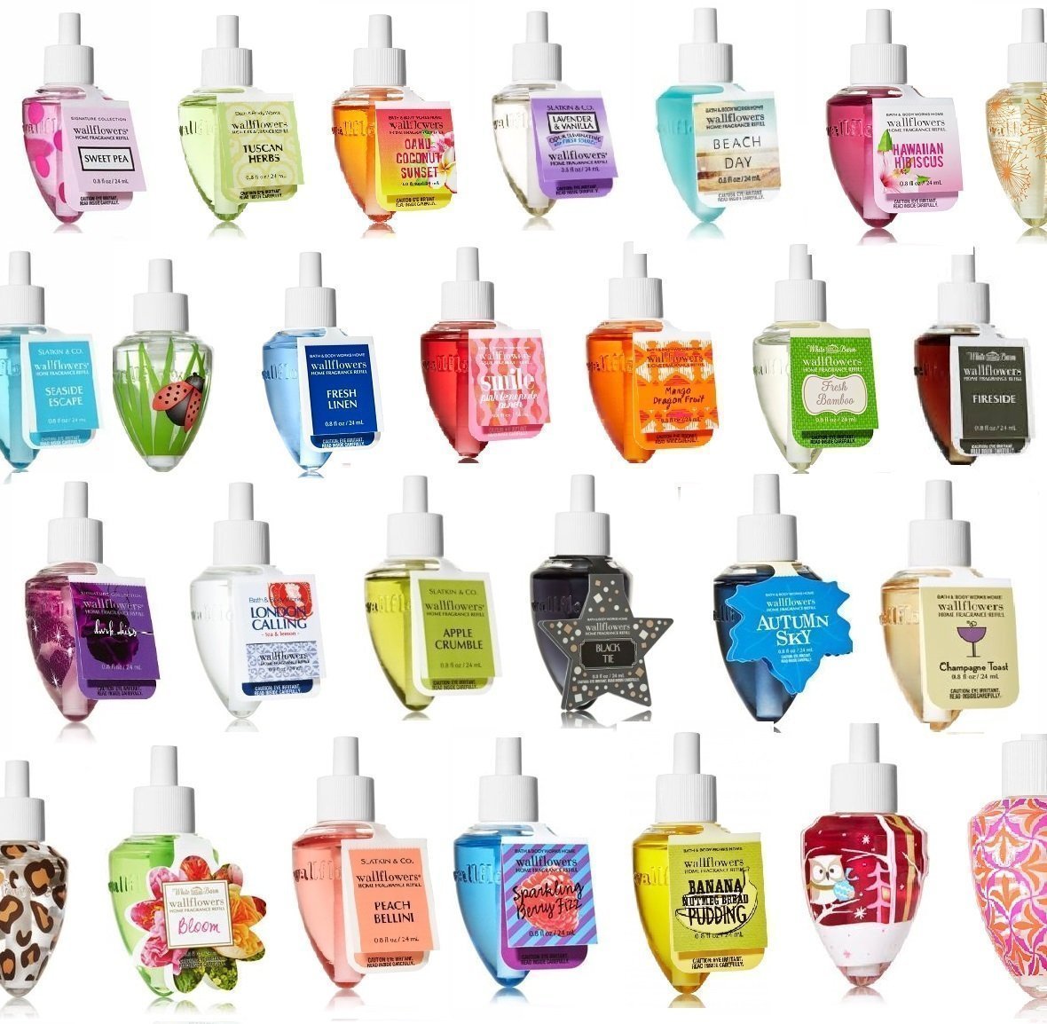 Bath & Body Works  Grab Bag Assorted Bundle of SIX (6) Wallflower Bulbs