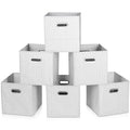 SEVENDOME Fabric Cloth Storage Bins,Fabric Cube Organizer with Dual Handles Foldable Cube Storage Baskets for Home Bedroom Stora