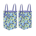 PrettyKrafts 75 L Non Woven Trio Printed Rectangular Foldable Large Laundry Bag/Basket With Lid & Handles, Freestanding Clothes