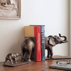 Elephant And Baby Bookends