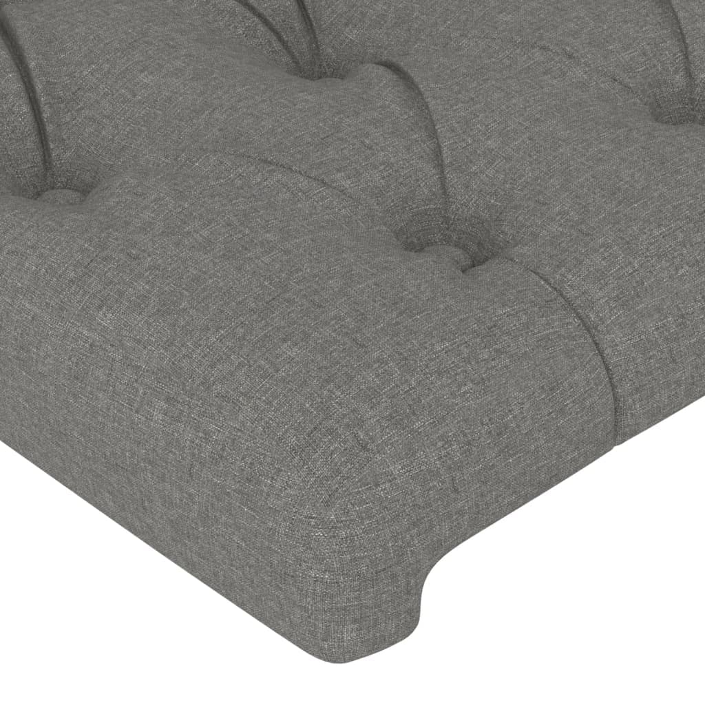 vidaXL Adjustable Headboards 2 pcs - Dark Gray Fabric Upholstered, Sturdy Larch Wood Legs, 31.5"x2.8"x30.7"/34.6"