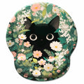 Hancynir Ergonomic Mouse Pad Wrist Support, Flower Cat Gel Mouse Pads With Wrist Rest, Cute Funny Computer Mousepad For Desk Lap