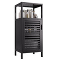 HITNET Bamboo Floor Cabinet, Small Bathroom Cabinet Floor Standing, 4 Tier Narrow Side Storage Cabinet, Space Saving Kitchen Cup