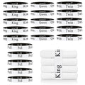 20 Pieces Bed Sheet Organizer Bands with Size Labels for Linen Storage