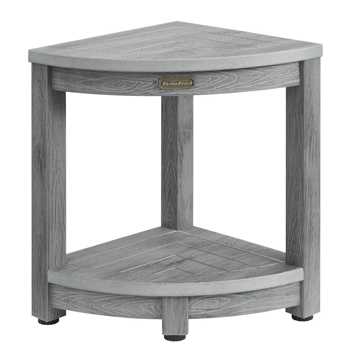 Waterproof Shower Bench for Inside Shower, Gray HDPS Corner Shower Stool for Shaving Legs, Poly Lumber Shower Foot Seat, Plastic