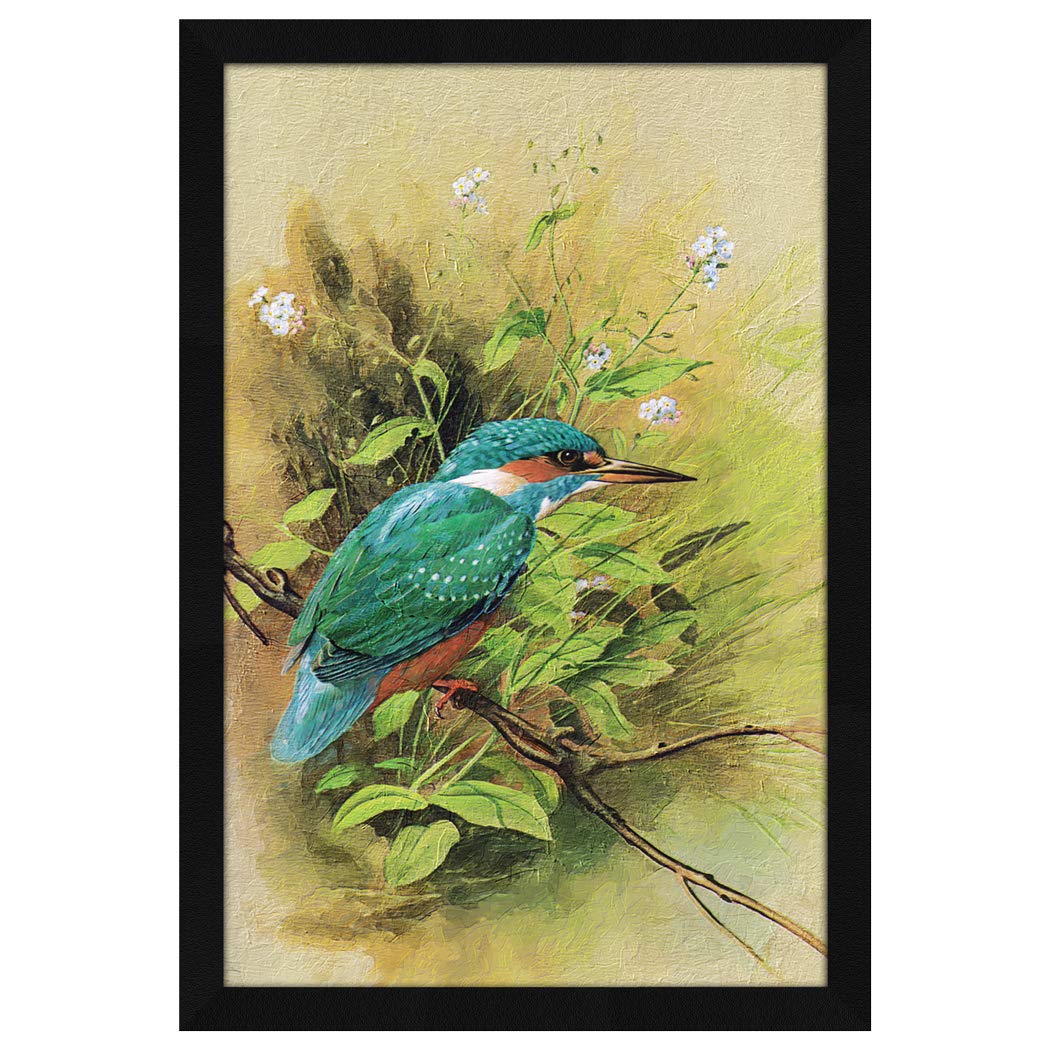 Artx Bird Forest Nature Wall Art Painting Framed, Wall Decor For Living Room, Multicolor, Floral, 12.5 X 18.5 Inch, Set Of 1