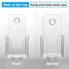 Xydstay Acrylic Brochure Holder 4X9 Inches Slant Back Design, Clear Display Stand, Plastic Table Stand Sign Holder,Pamphlet Hold