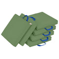 ECR4Kids SoftZone Floor Cushions, Square, Flexible Seating, Hunter Green, 6-Piece